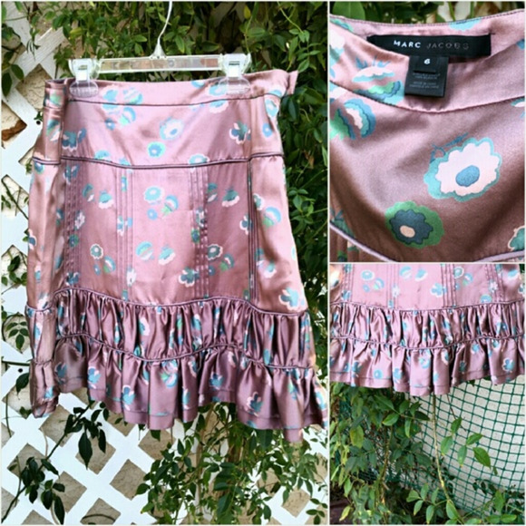 ☺☺☺Sale Marc Jacobs  Pleated & Ruffled Floral‎ Silk - Picture 1 of 1